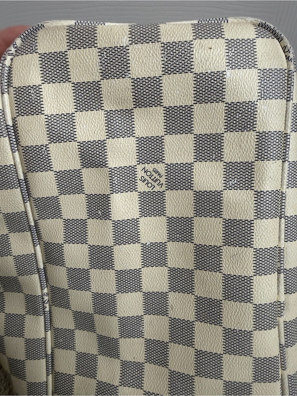 Fashion Inspired Checkered Canvas Tote Bag in Beige and Tan - Picture 16 of 16